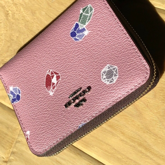 Coach Disney X Gems Print Small Zip Around Wallet - Picture 3 of 8
